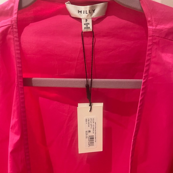 NWT Milly Paulina Poplin Wrap Top - Picture 5 of 5